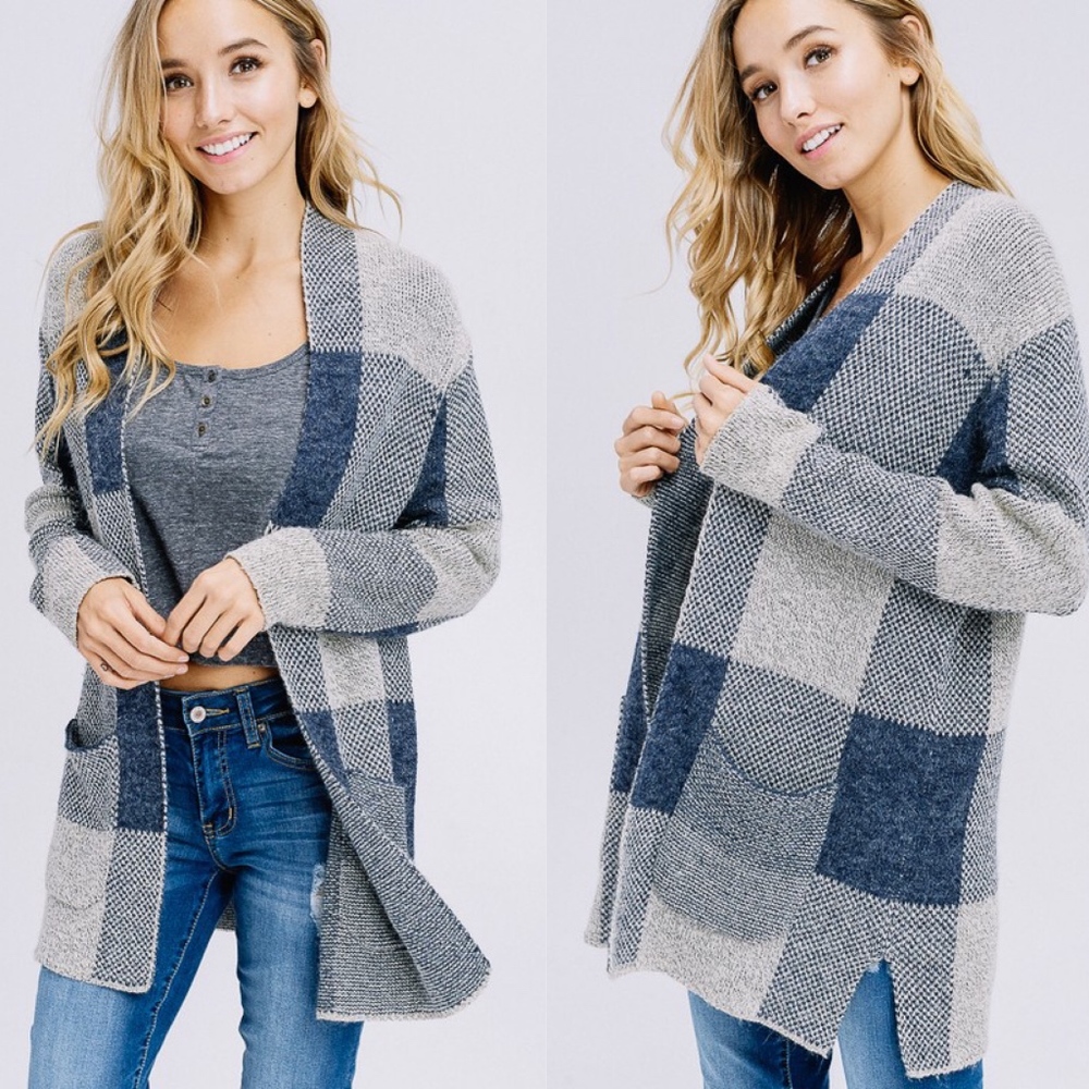 KHLOE Open Cardigan - NAVY - Picture 3 of 3